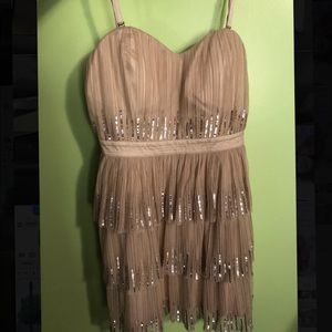 ModCloth NYE 1920’s style champagne flapper dress NWOT